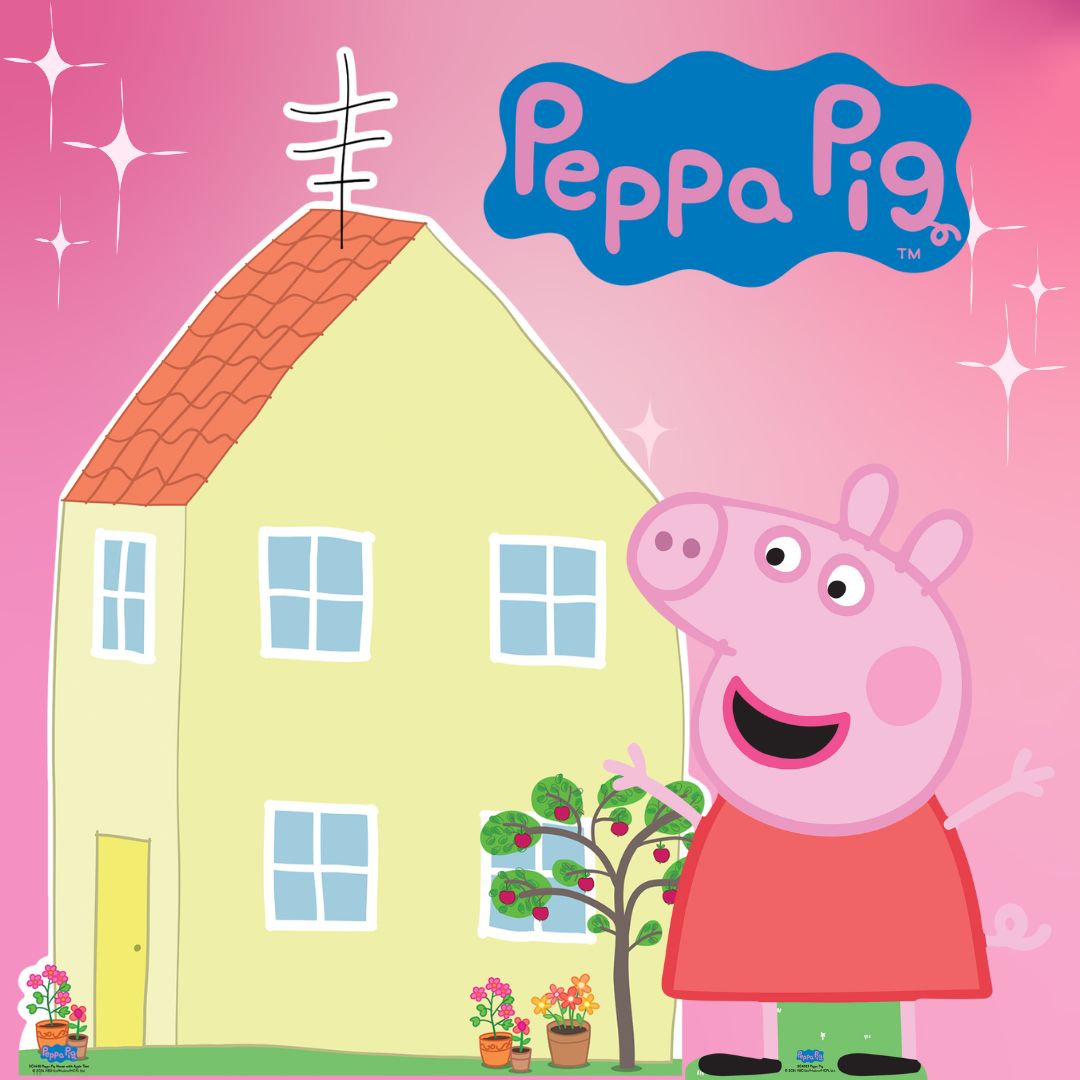Peppa Pig Cardboard cutouts and masks birthday decorations