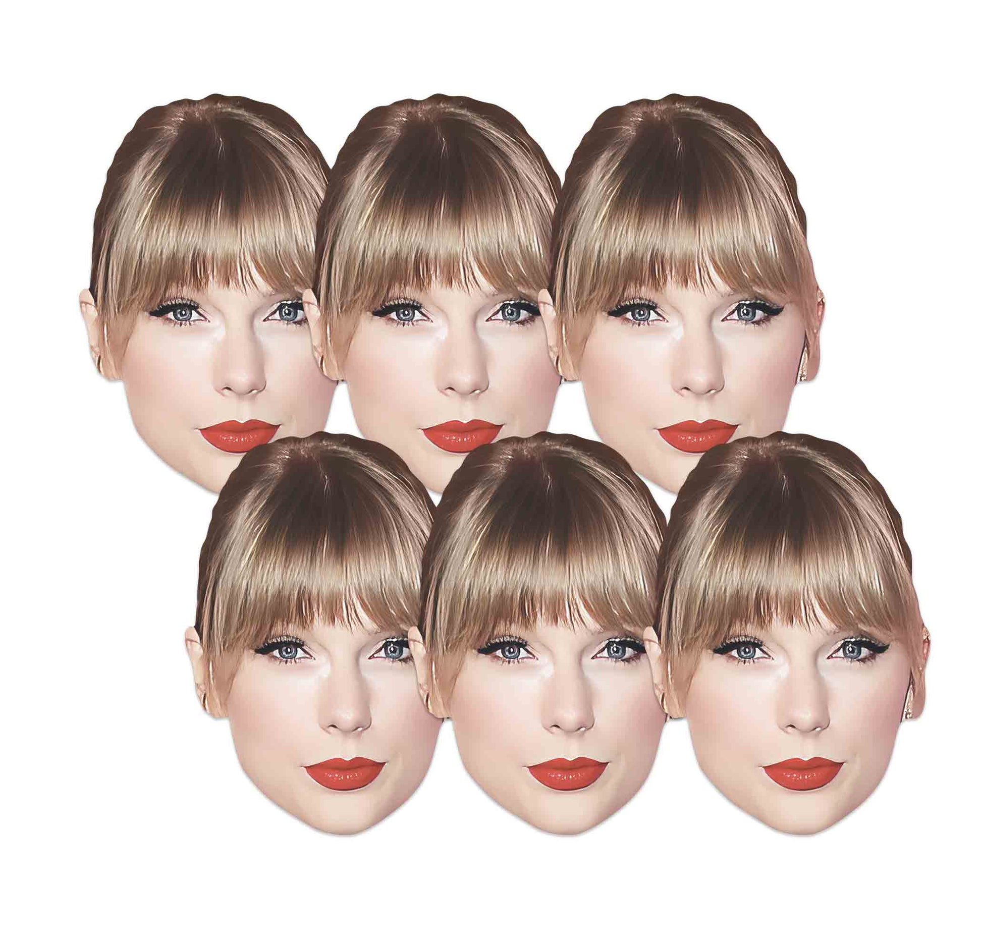 CMP003 Singer Swift Six Pack Cardboard Face Masks With Tabs and Elastic - mycardboardcutout