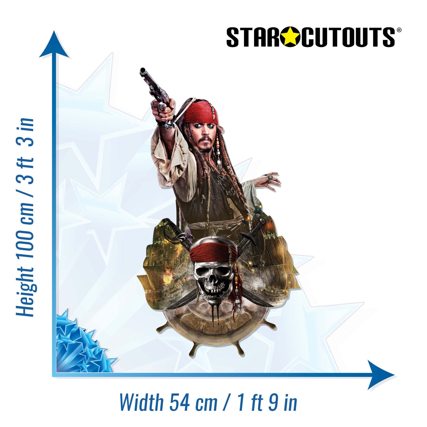 Captain Jack Sparrow Wall  Cardboard Cutout