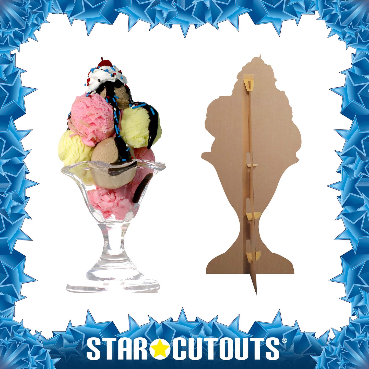 SC066 Ice Cream Sundae Cardboard Cut Out Height 180cm - mycardboardcutout