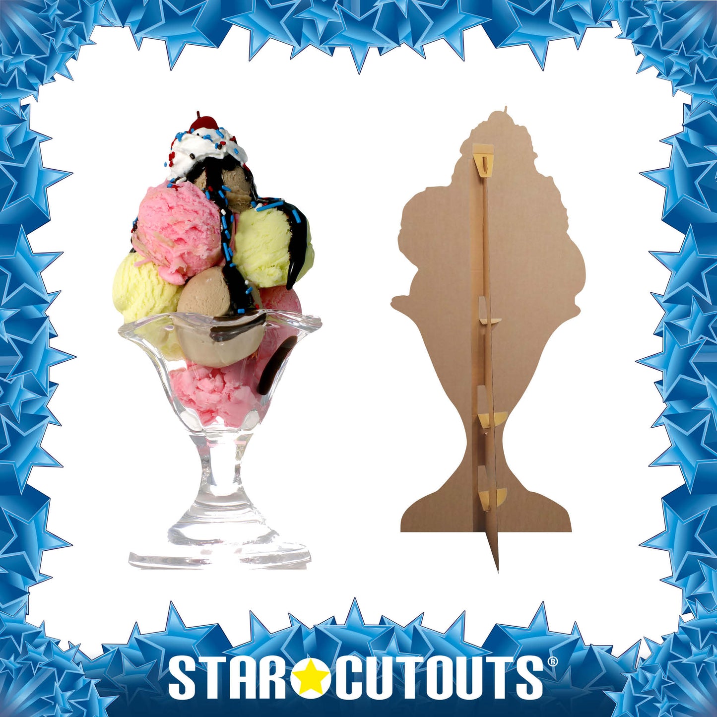 SC066 Ice Cream Sundae Cardboard Cut Out Height 180cm