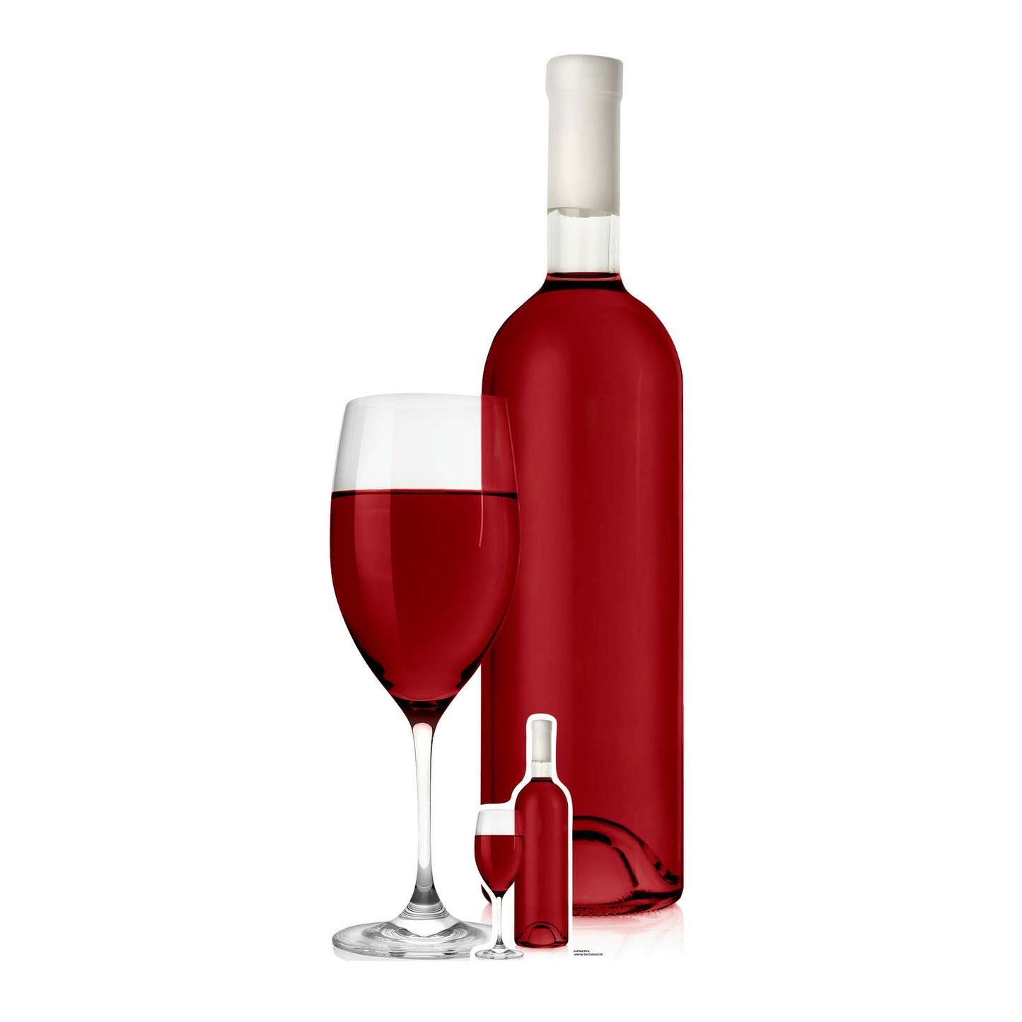 SC1004 Glass and Red Wine Cardboard Cut Out Height 184cm - mycardboardcutout