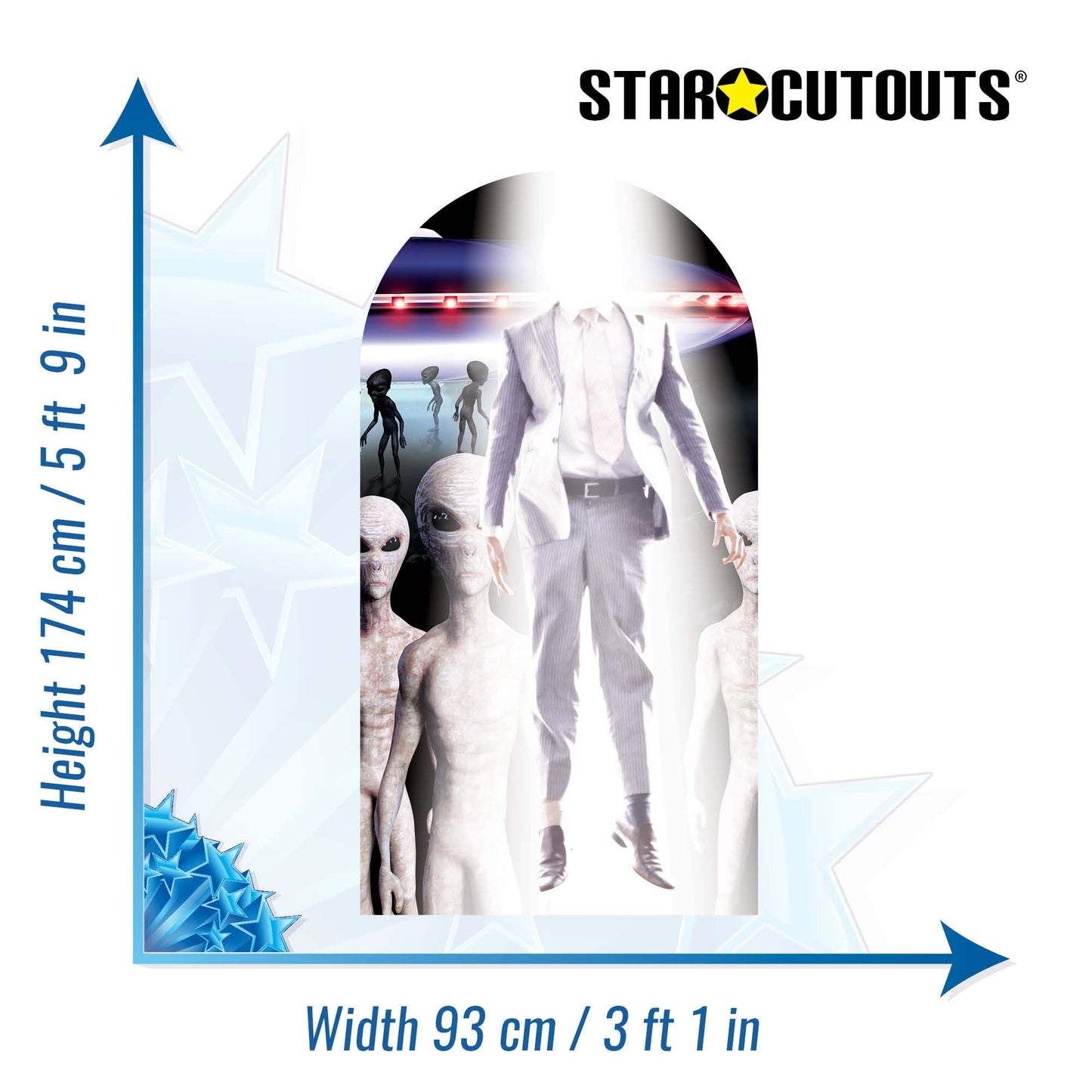 Tall Alien Abduction Lifesize Stand In Cutout
