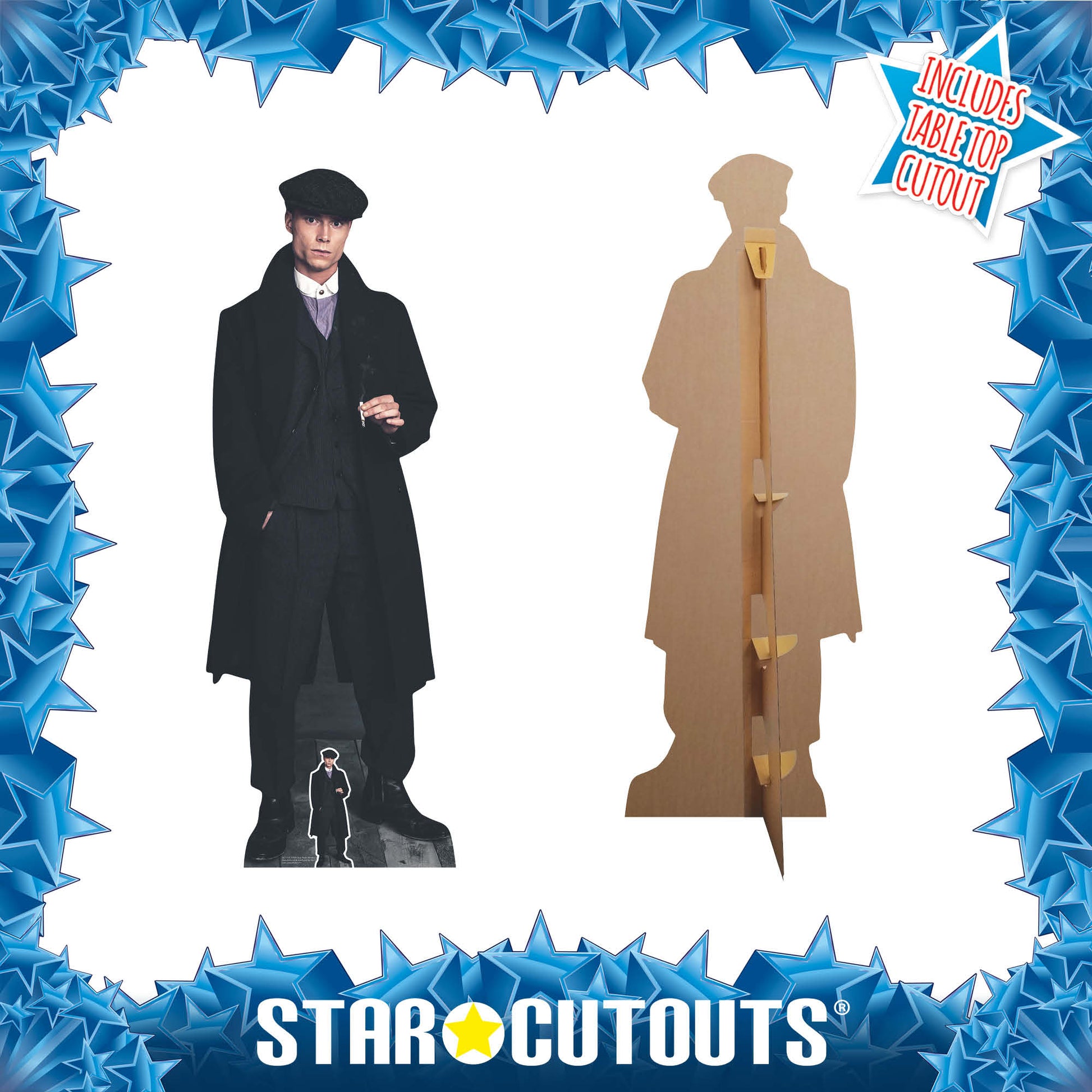 SC1175 1920's Style Peaky Blinders Gangster Smoking Cardboard Cut Out Height 185cm - mycardboardcutout