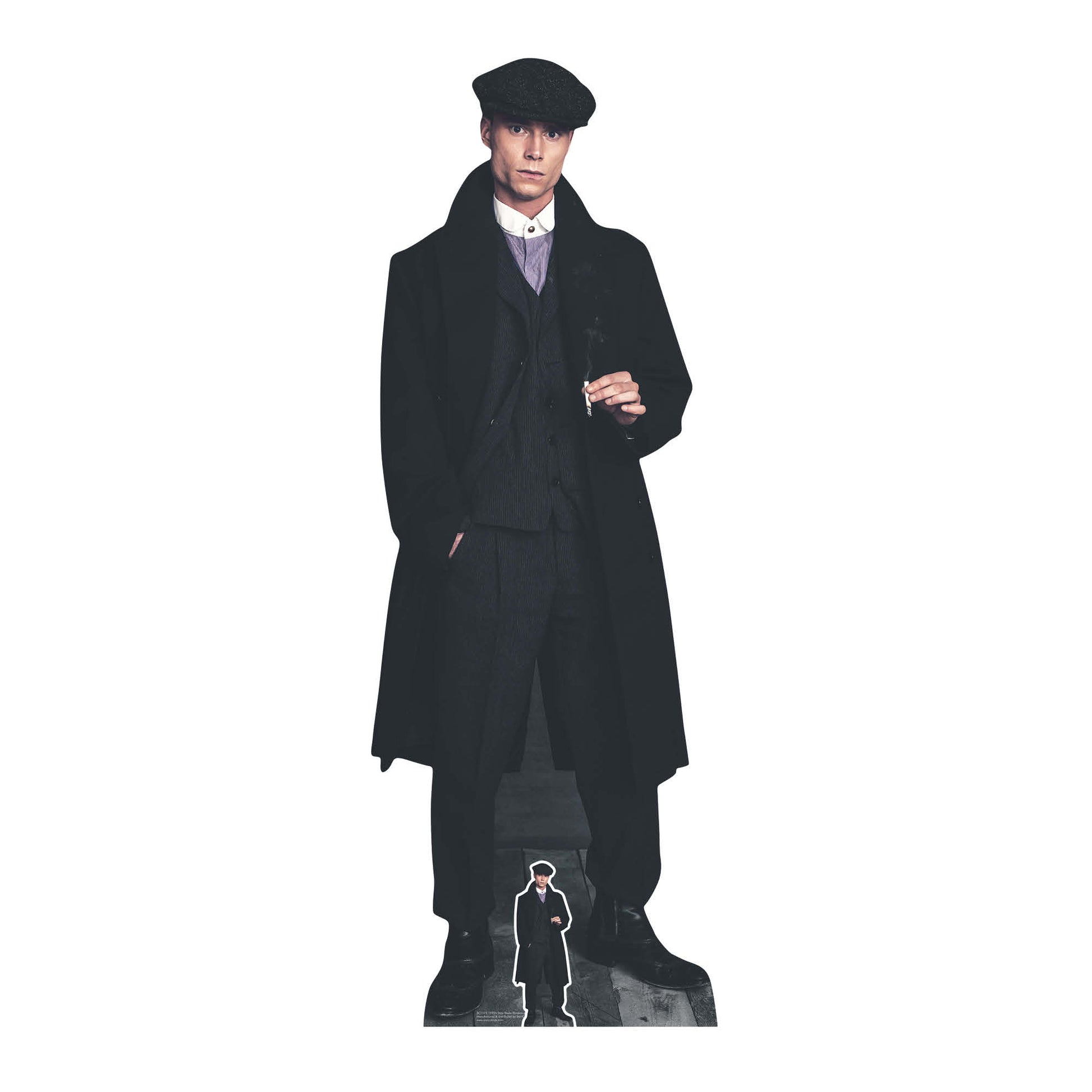 SC1175 1920's Style Peaky Blinders Gangster Smoking Cardboard Cut Out Height 185cm - mycardboardcutout