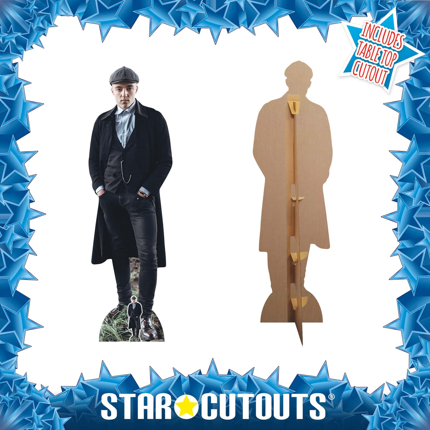 SC1190 British 1920S Gangster Peaky Blinders Watch Chain Cardboard Cut Out Height 179cm
