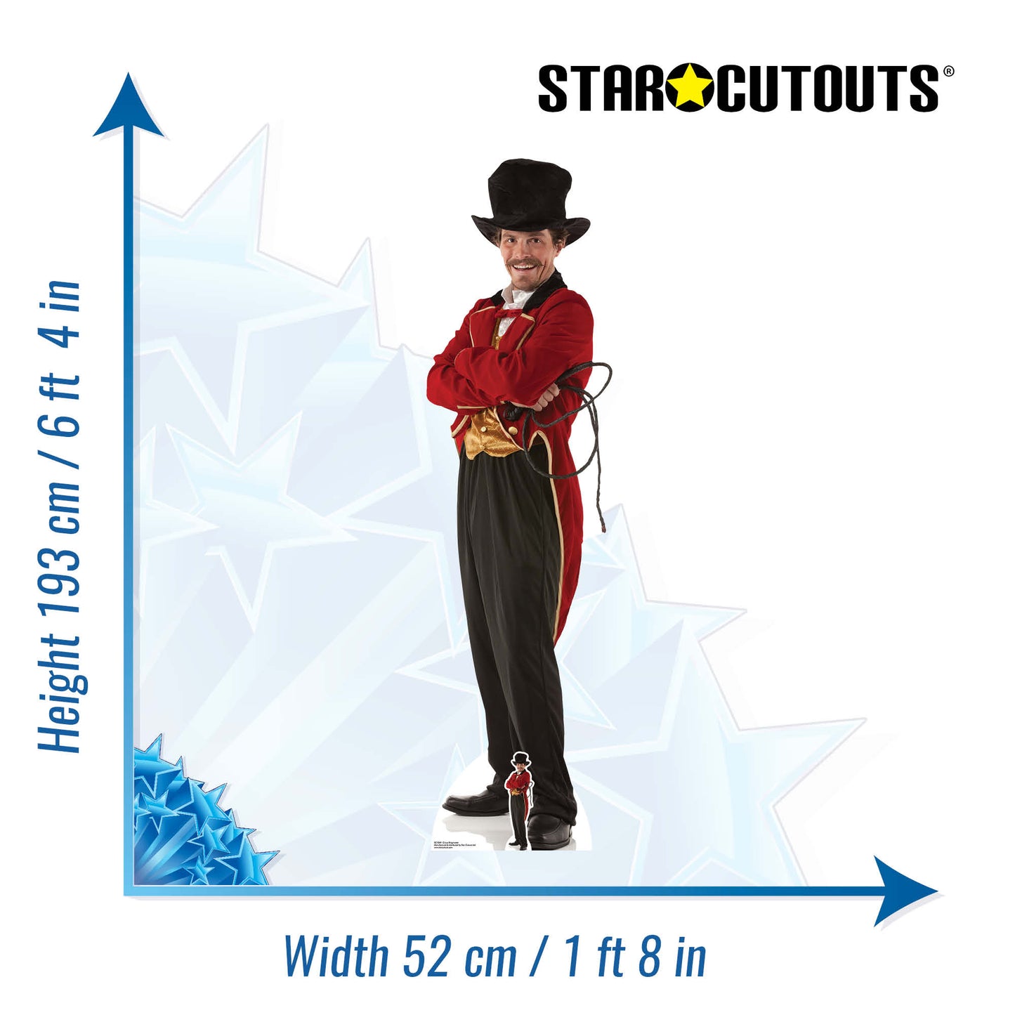 SC1269 Circus Ring Master Cardboard Cut Out Height 193cm - mycardboardcutout