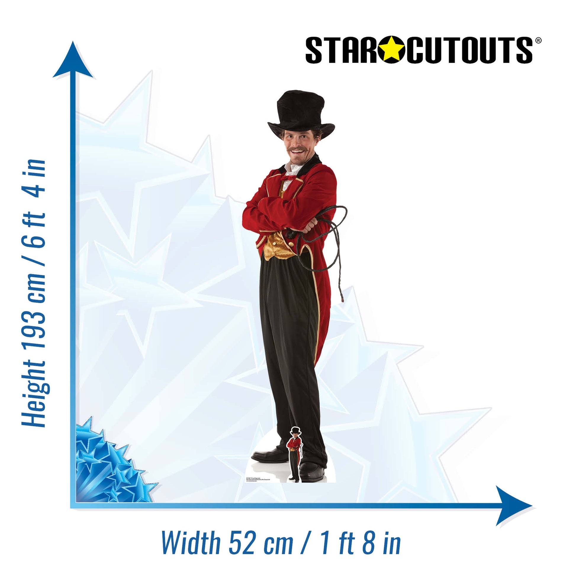 SC1269 Circus Ring Master Cardboard Cut Out Height 193cm - mycardboardcutout