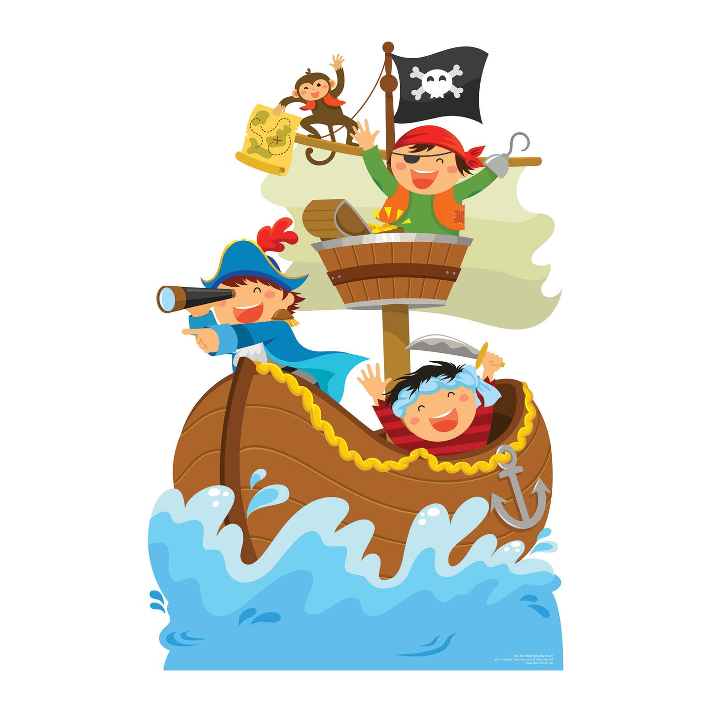 SC1345 Pirate Ship Adventure (Star Mini) Cardboard Cut Out Height 90cm