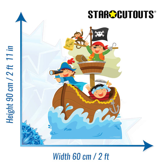 SC1345 Pirate Ship Adventure (Star Mini) Cardboard Cut Out Height 90cm - mycardboardcutout