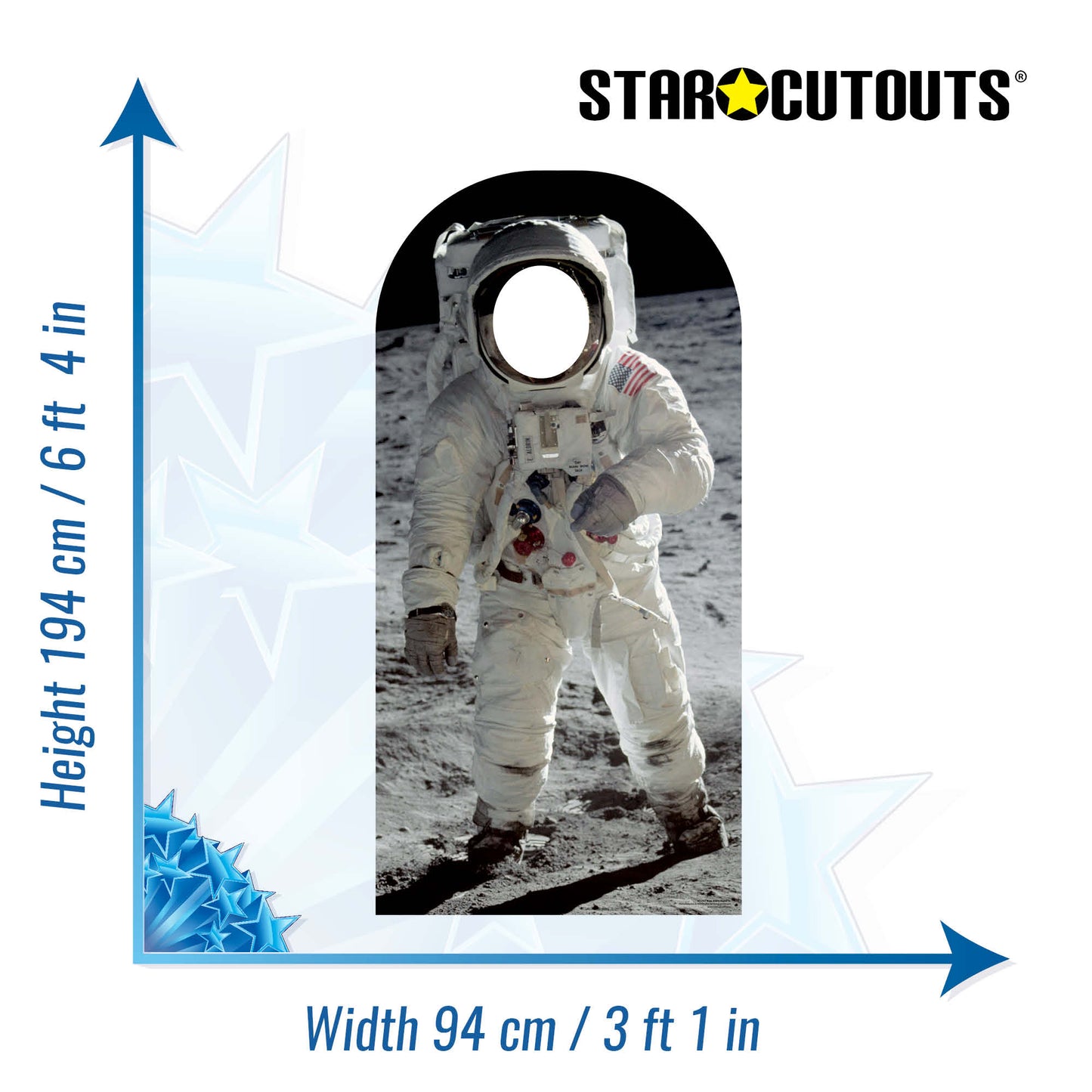 SC1347 Buzz Aldrin Stand-In (Classic) Cardboard Cut Out Height 194cm