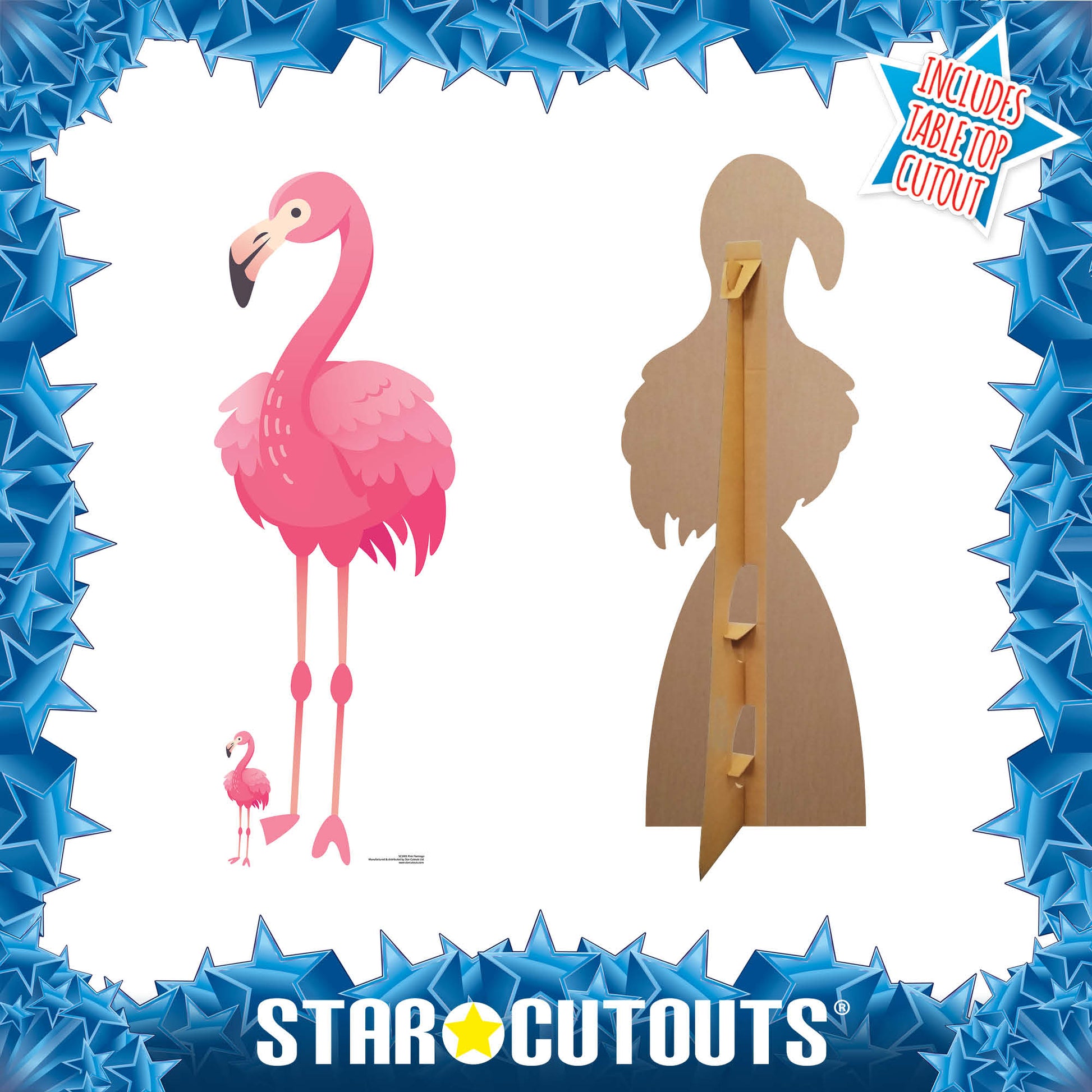 SC1401 Pink Flamingo Cardboard Cut Out Height 150cm - mycardboardcutout