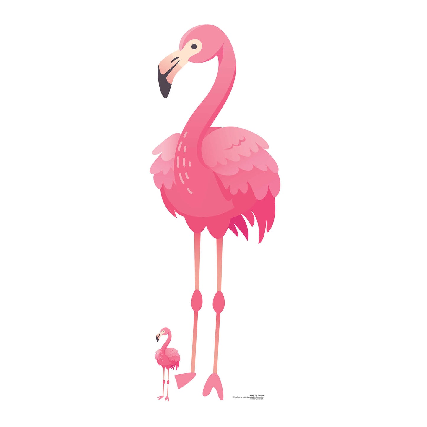 SC1401 Pink Flamingo Cardboard Cut Out Height 150cm - mycardboardcutout
