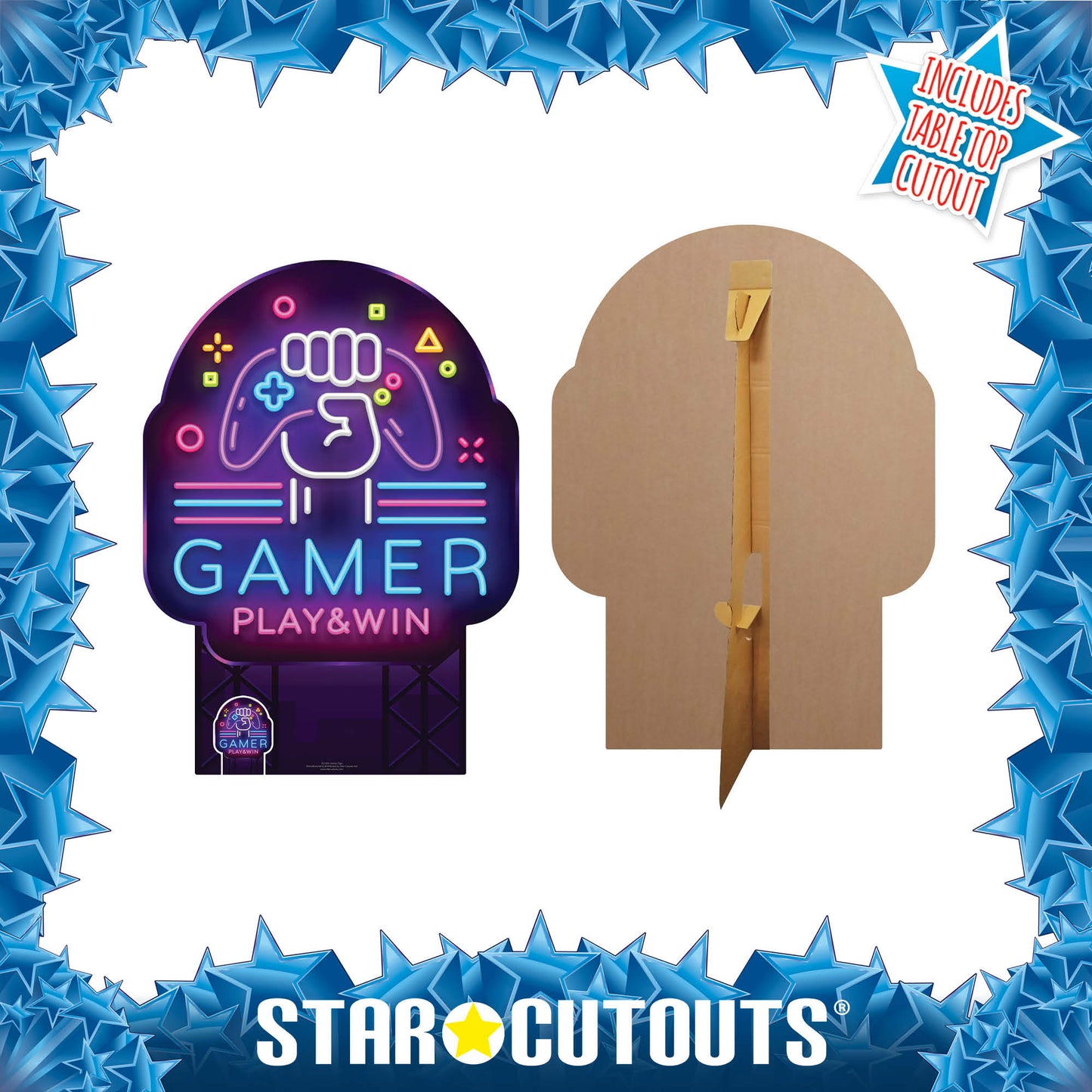 SC1402 Gamer Sign Cardboard Cut Out Height 135cm - mycardboardcutout