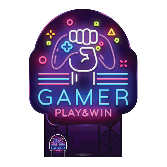 SC1402 Gamer Sign Cardboard Cut Out Height 135cm - mycardboardcutout
