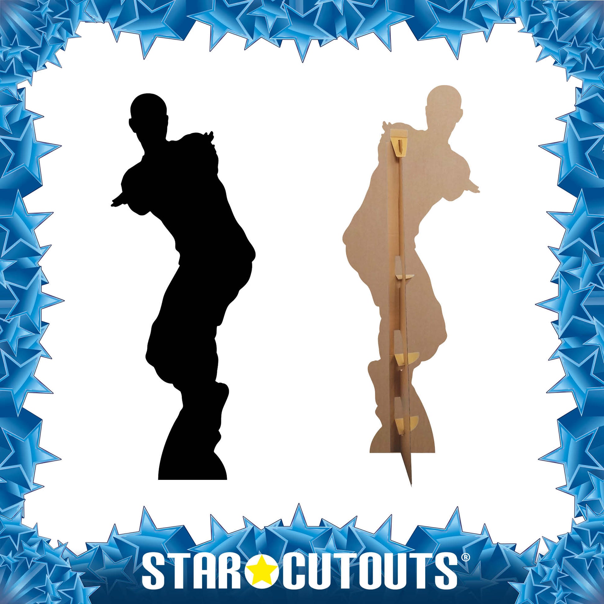 SC1403 Dancing Gamer Silhouette Cardboard Cut Out Height 172cm - mycardboardcutout