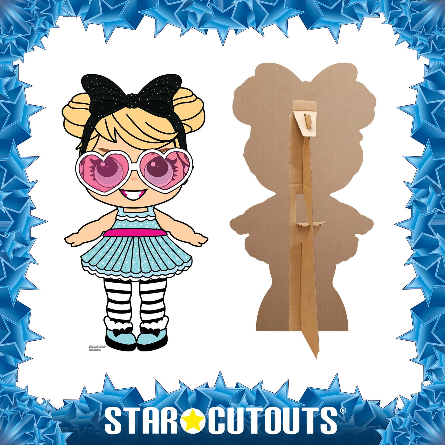 SC1435 Party Doll with Large Eyes and Shades Cardboard Cut Out Height 86cm - mycardboardcutout