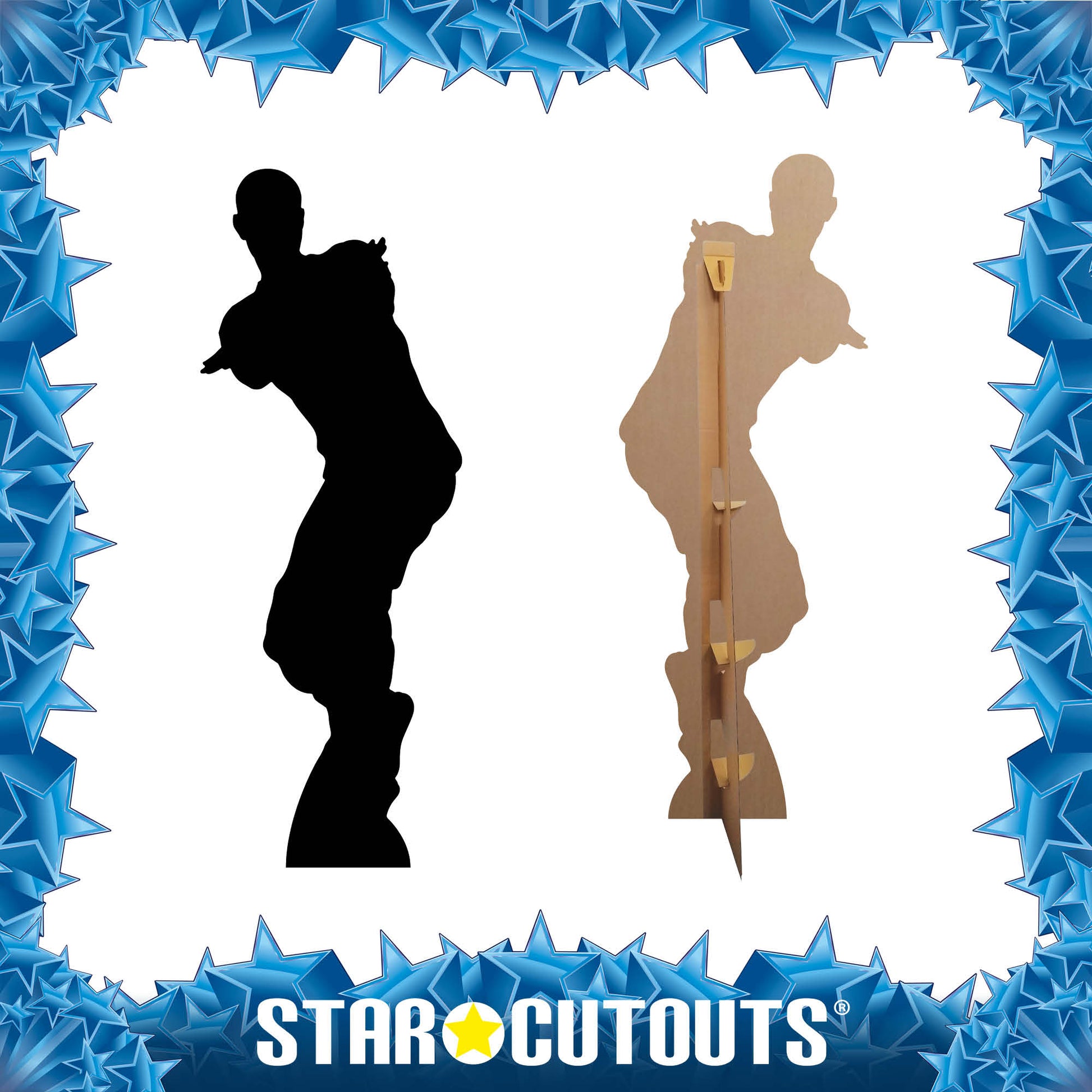 SC1437 Dancing Gamer Silhouette (Double) Cardboard Cut Out Height 172cm - mycardboardcutout