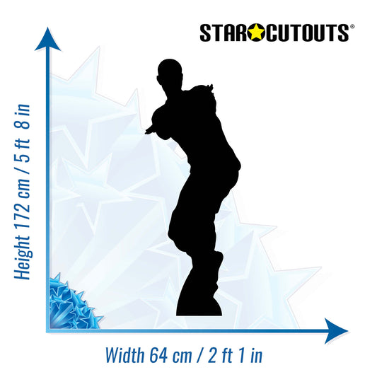 SC1437 Dancing Gamer Silhouette (Double) Cardboard Cut Out Height 172cm - mycardboardcutout