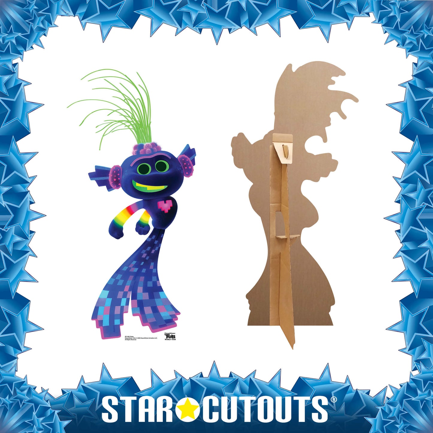 Trollex Techno Trolls World Tour Cardboard Cutout - mycardboardcutout