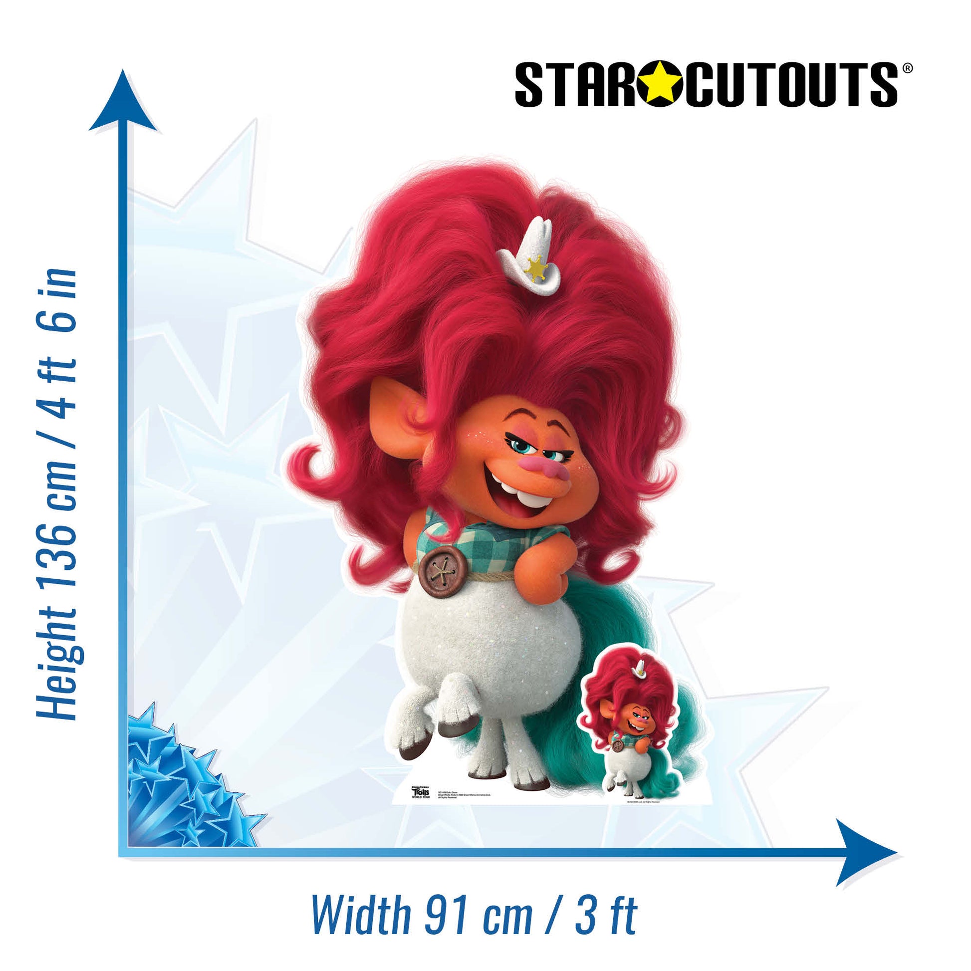 Delta Dawn Trolls World Tour Cardboard Cutout - mycardboardcutout