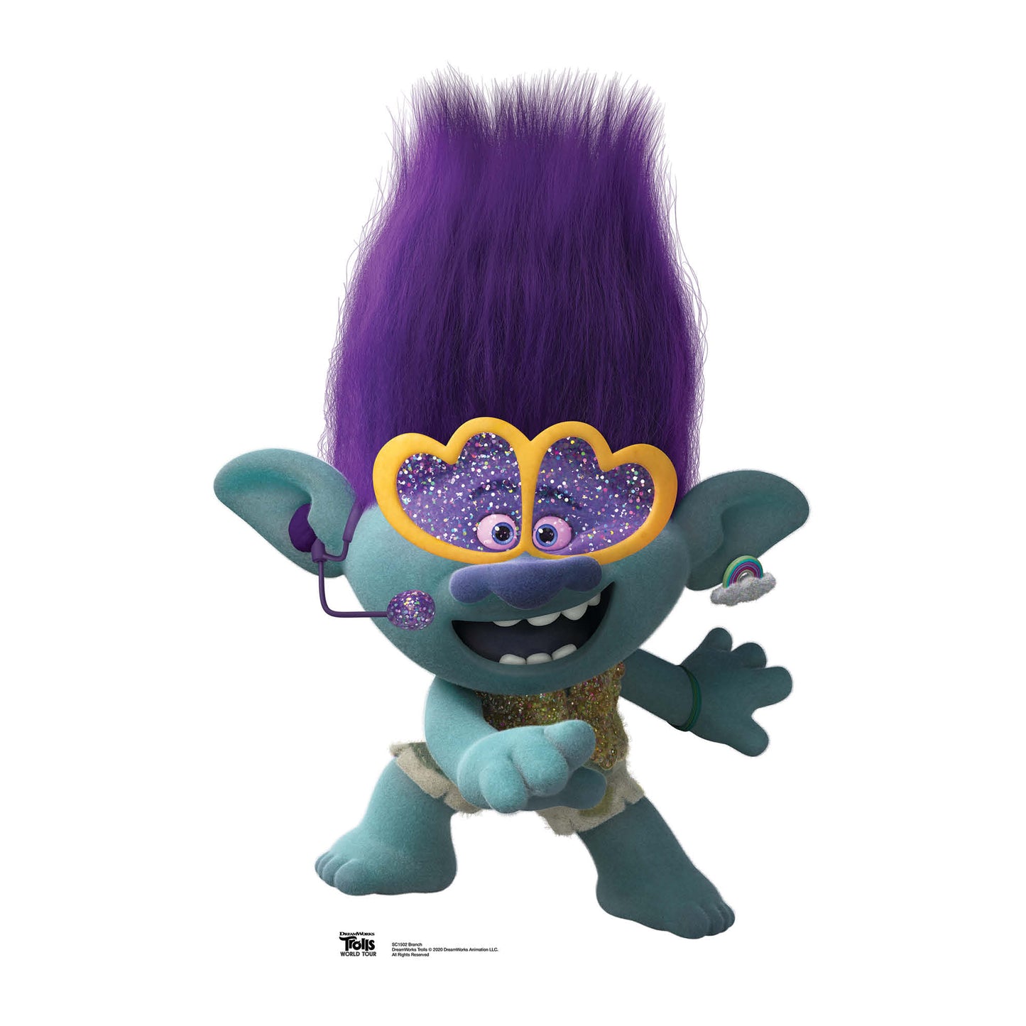 MINI Branch Glasses Trolls World Tour Cardboard Cutout