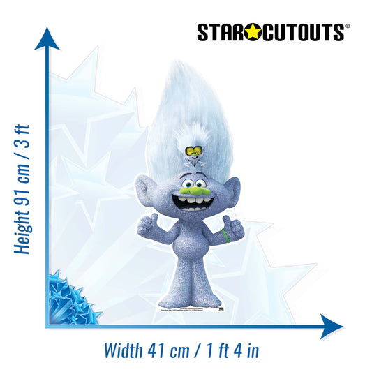 MINI Diamond Guy with Tiny Trolls World Tour Cardboard Cutout - mycardboardcutout