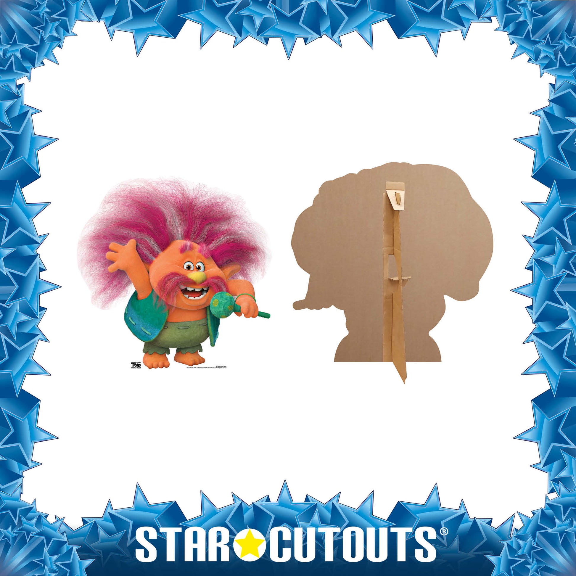 King Peppy Trolls World Tour Cardboard Cutout - mycardboardcutout