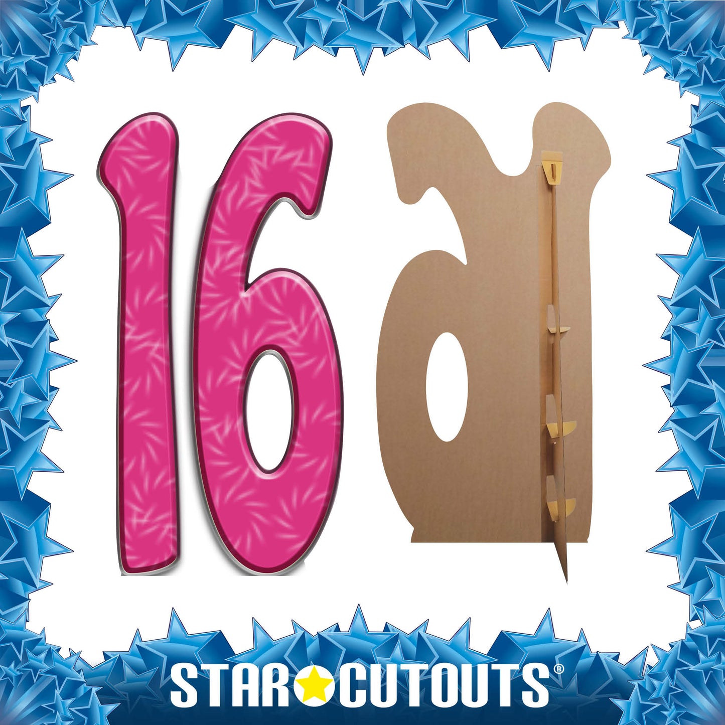 SC150 Number 16 Cardboard Cut Out Height 173cm - mycardboardcutout