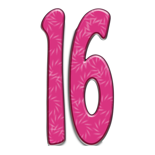 SC150 Number 16 Cardboard Cut Out Height 173cm - mycardboardcutout