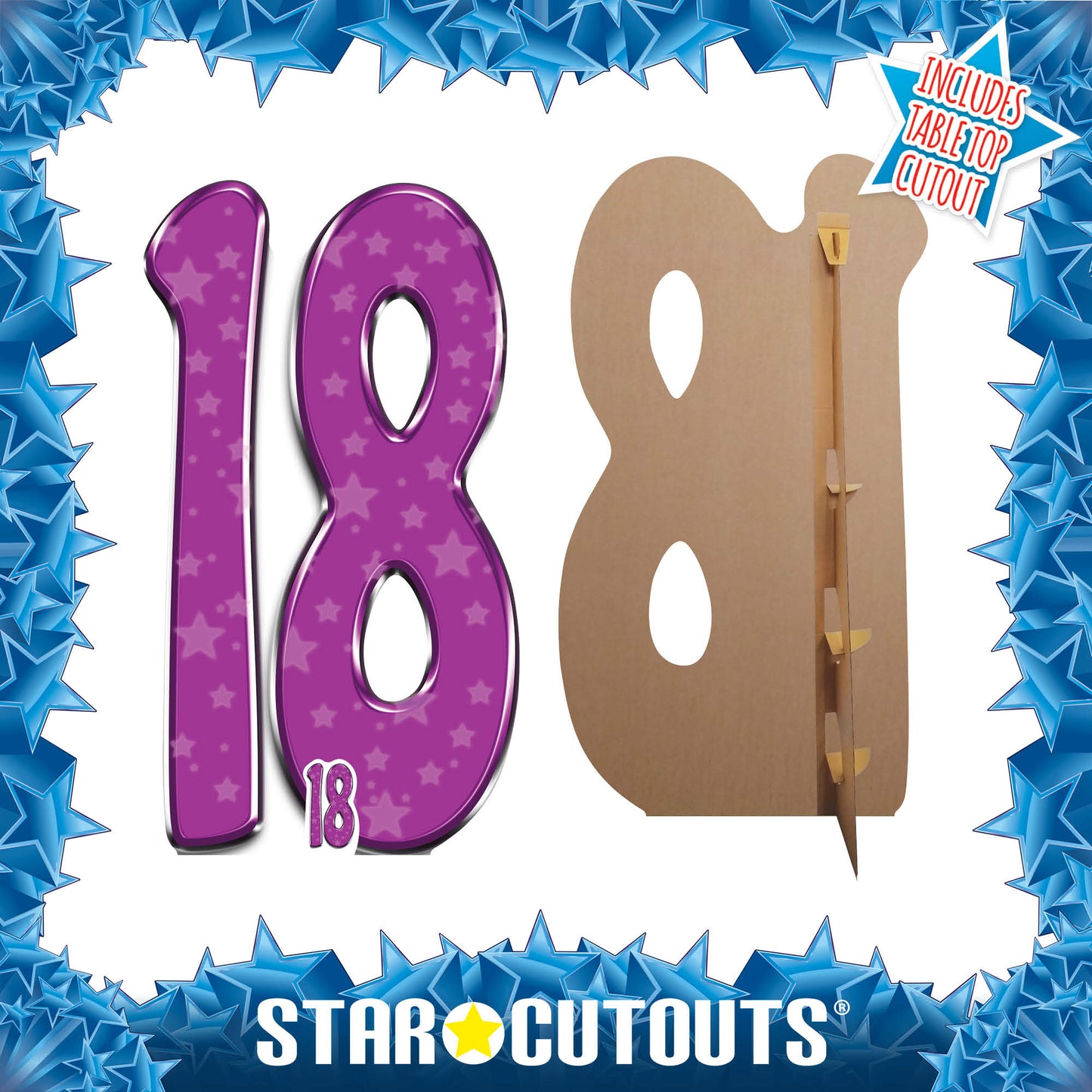 SC151 Number 18 Cardboard Cut Out Height 167cm - mycardboardcutout