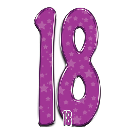 SC151 Number 18 Cardboard Cut Out Height 167cm - mycardboardcutout