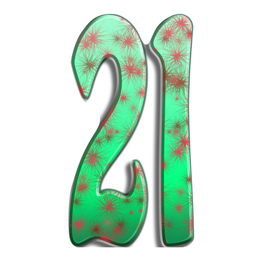 SC152 Number 21 Cardboard Cut Out Height 169cm - mycardboardcutout