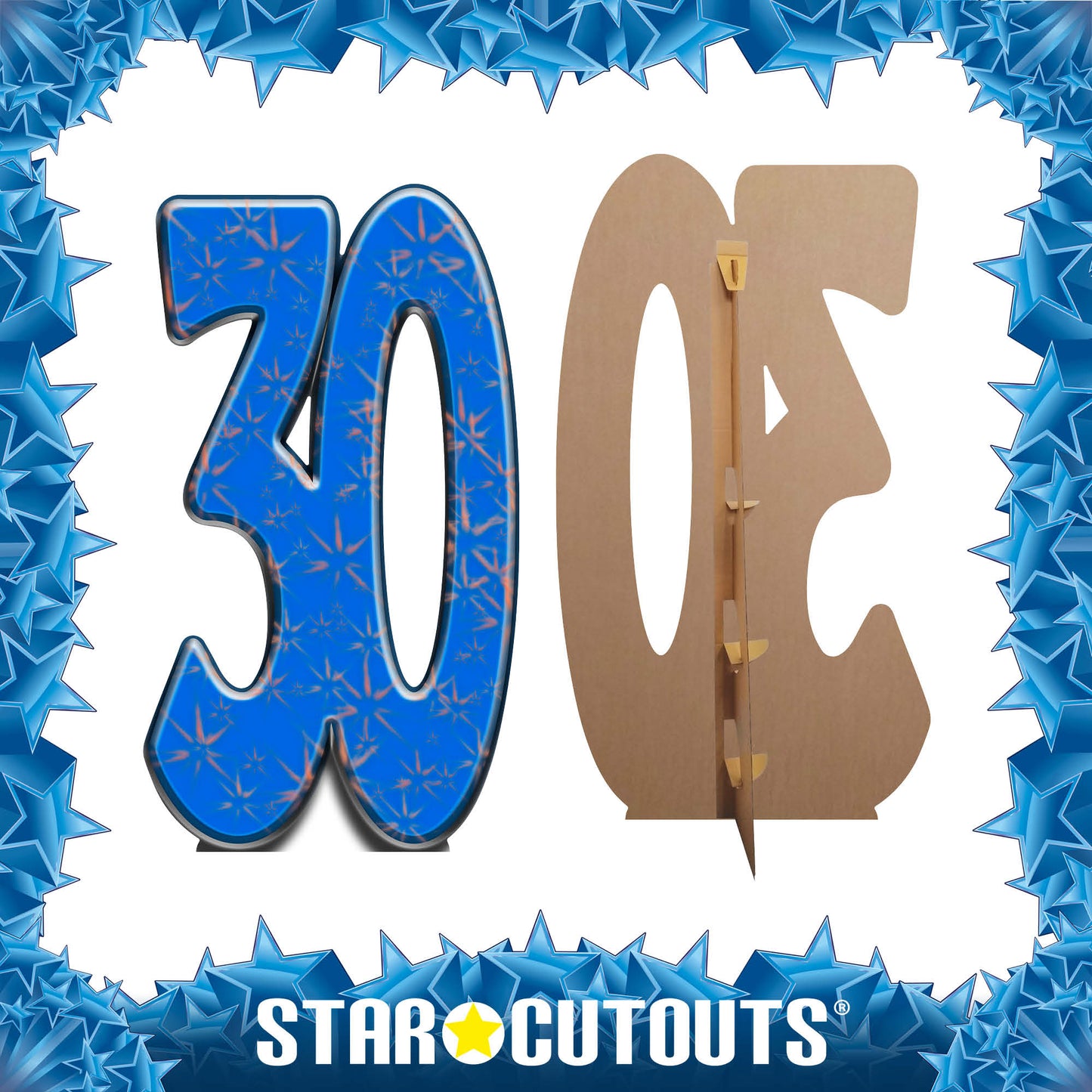 SC153 Number 30 Cardboard Cut Out Height 176cm - mycardboardcutout
