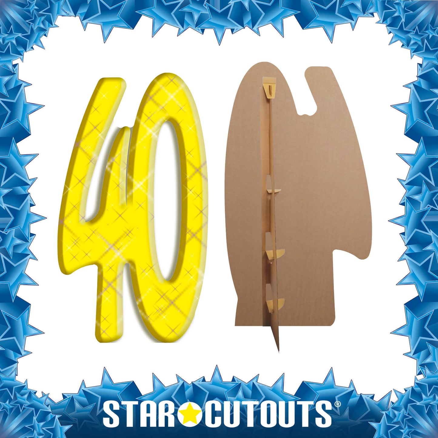 SC154 Number 40 Cardboard Cut Out Height 167cm - mycardboardcutout