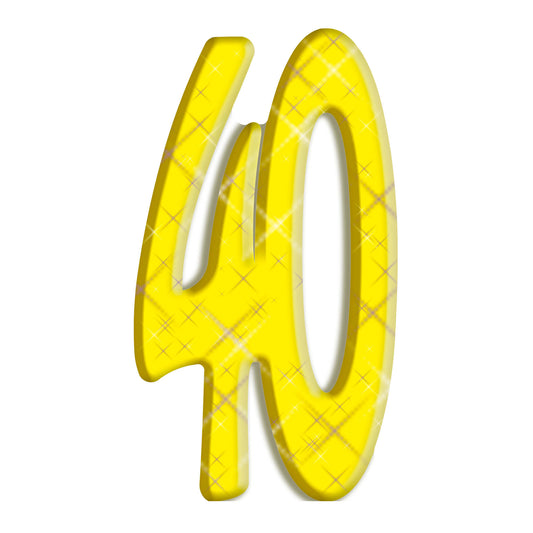 SC154 Number 40 Cardboard Cut Out Height 167cm - mycardboardcutout