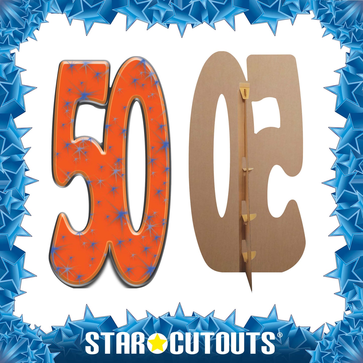 SC155 Number 50 Cardboard Cut Out Height 181cm - mycardboardcutout