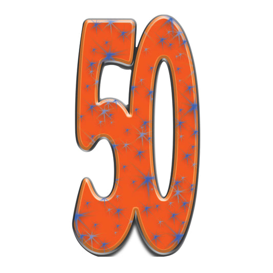 SC155 Number 50 Cardboard Cut Out Height 181cm - mycardboardcutout