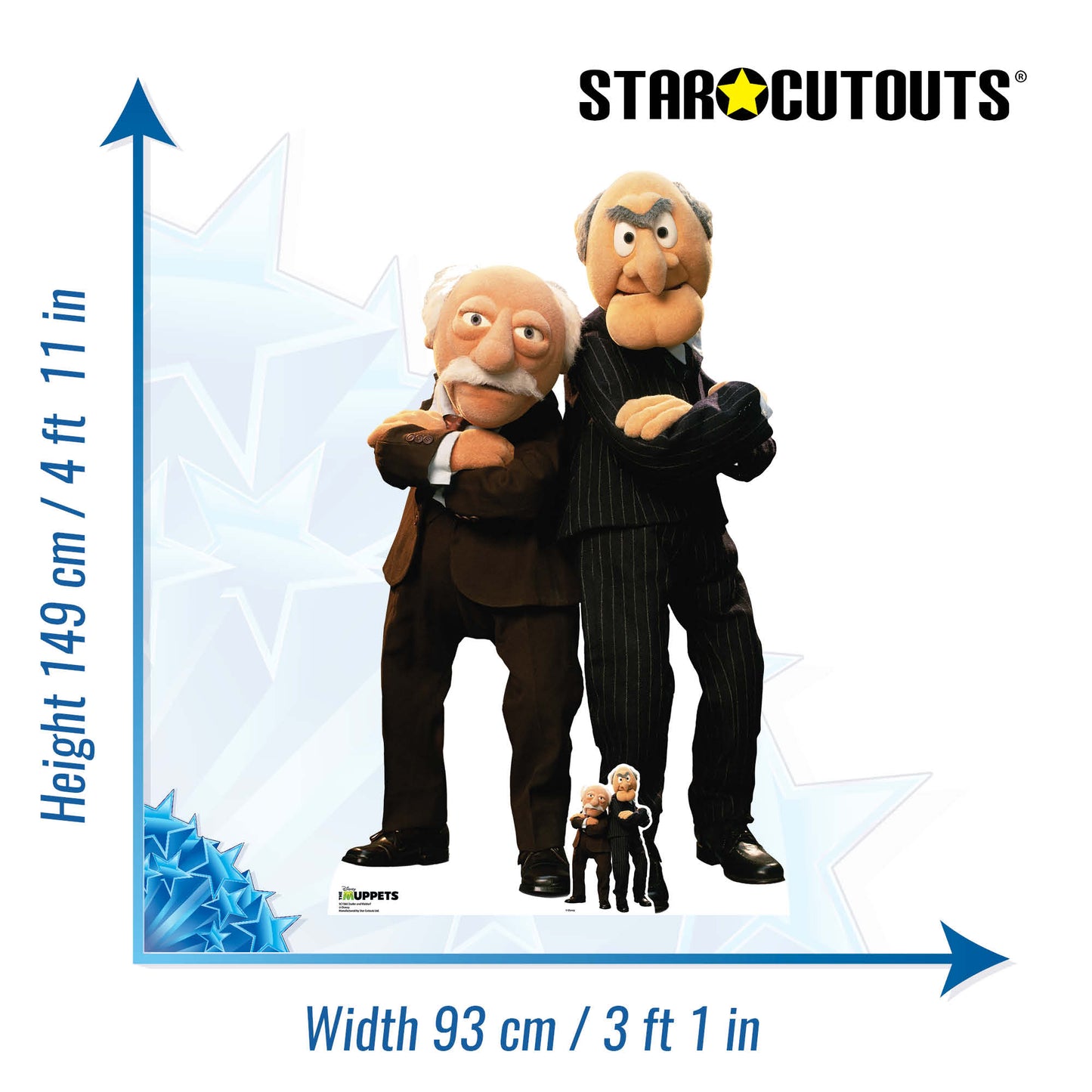 Statler and Waldorf Cardboard Cut Out Height 149cm