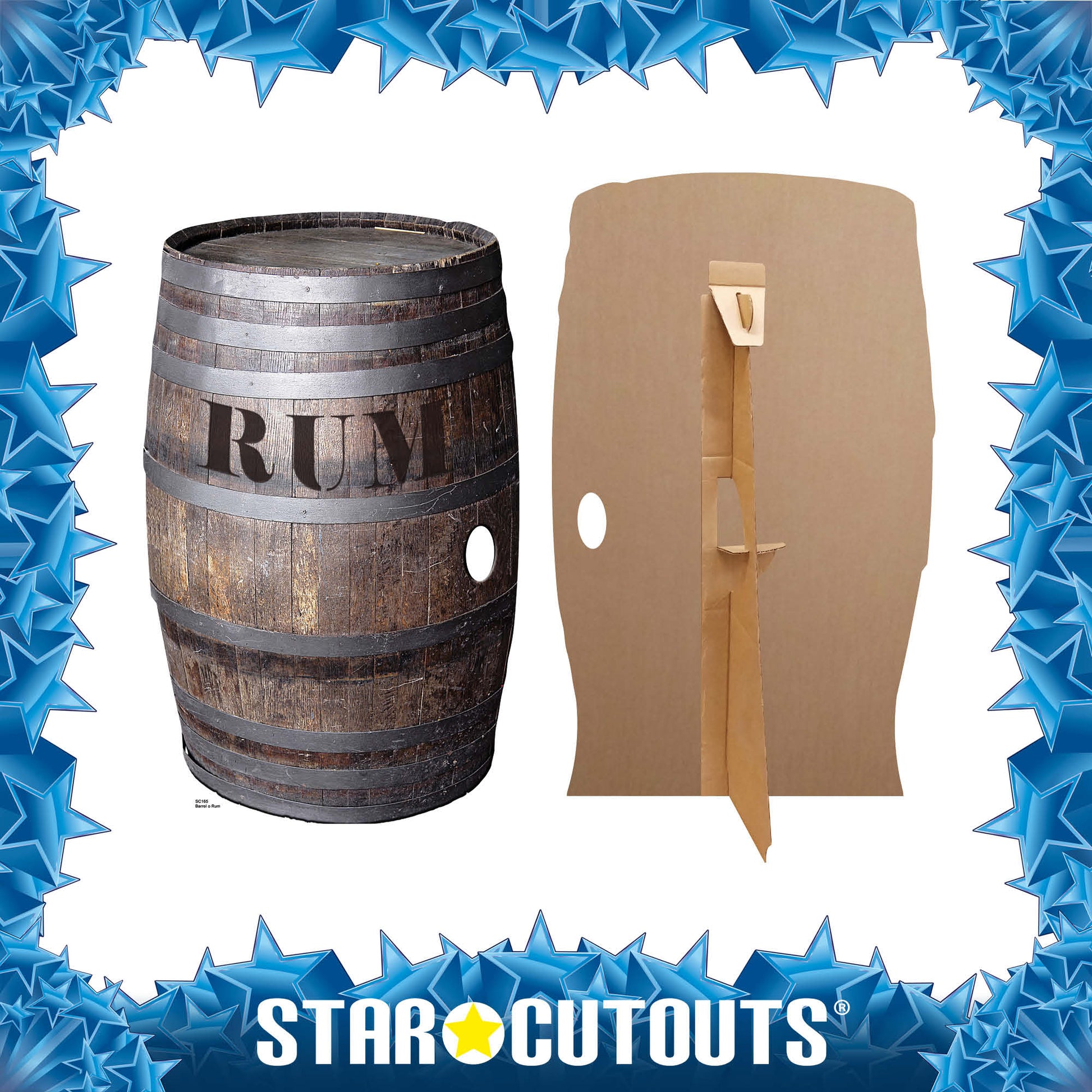 SC165 Barrel 'O' Rum Cardboard Cut Out Height 97cm - mycardboardcutout