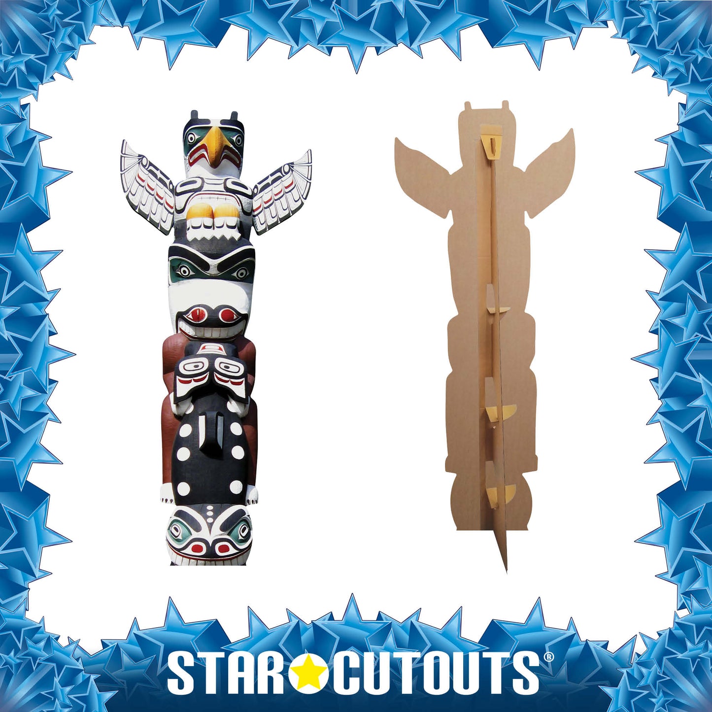SC166 Totem Pole Cardboard Cut Out Height 171cm - mycardboardcutout