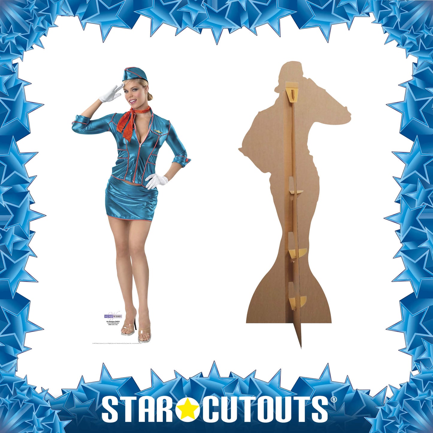 SC185 Air Hostess Cardboard Cut Out Height 178cm - mycardboardcutout