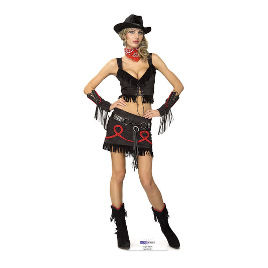 SC187 Cowgirl Cardboard Cut Out Height 181cm