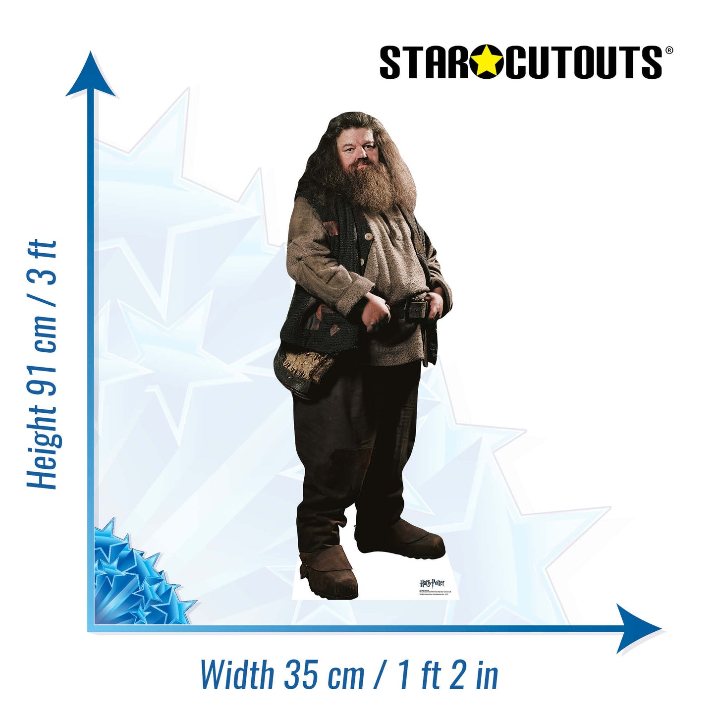 SC1964 Hagrid Star Mini Cardboard Cut Out Height 91cm - mycardboardcutout