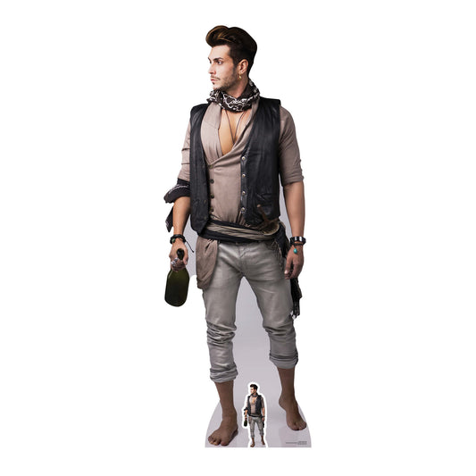 SC2042 Male Pirate with Bottle of Rum Cardboard Cut Out Height 180cm - mycardboardcutout