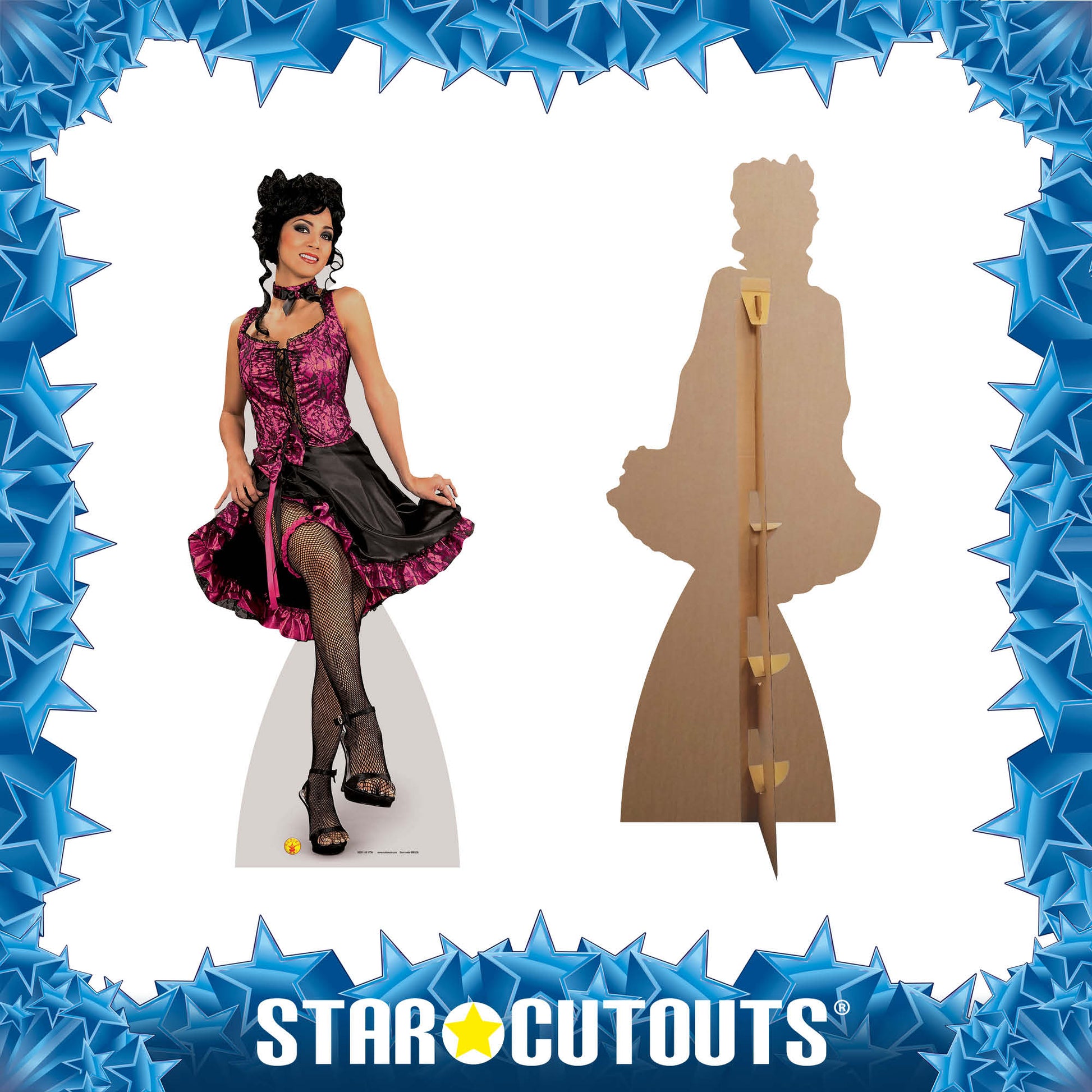 SC208 Can- Can Girl Cardboard Cut Out Height 168cm - mycardboardcutout