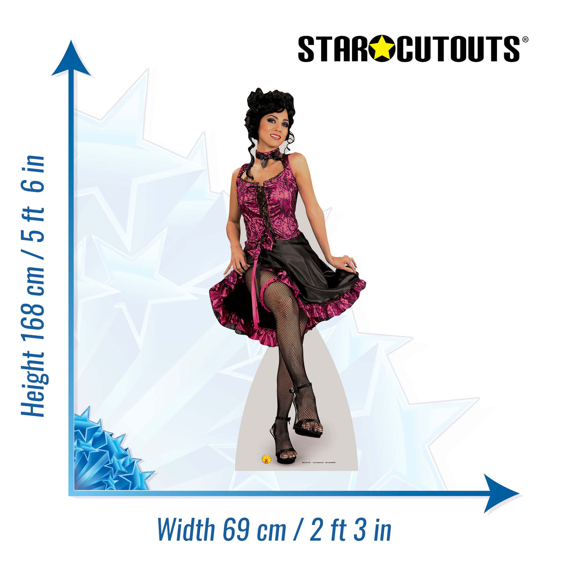 SC208 Can- Can Girl Cardboard Cut Out Height 168cm - mycardboardcutout