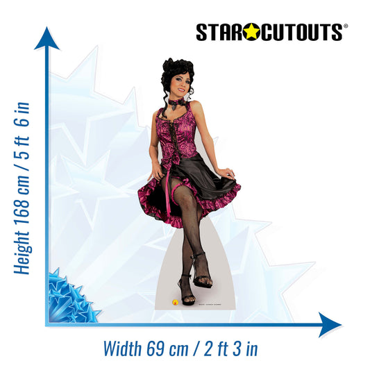 SC208 Can- Can Girl Cardboard Cut Out Height 168cm - mycardboardcutout