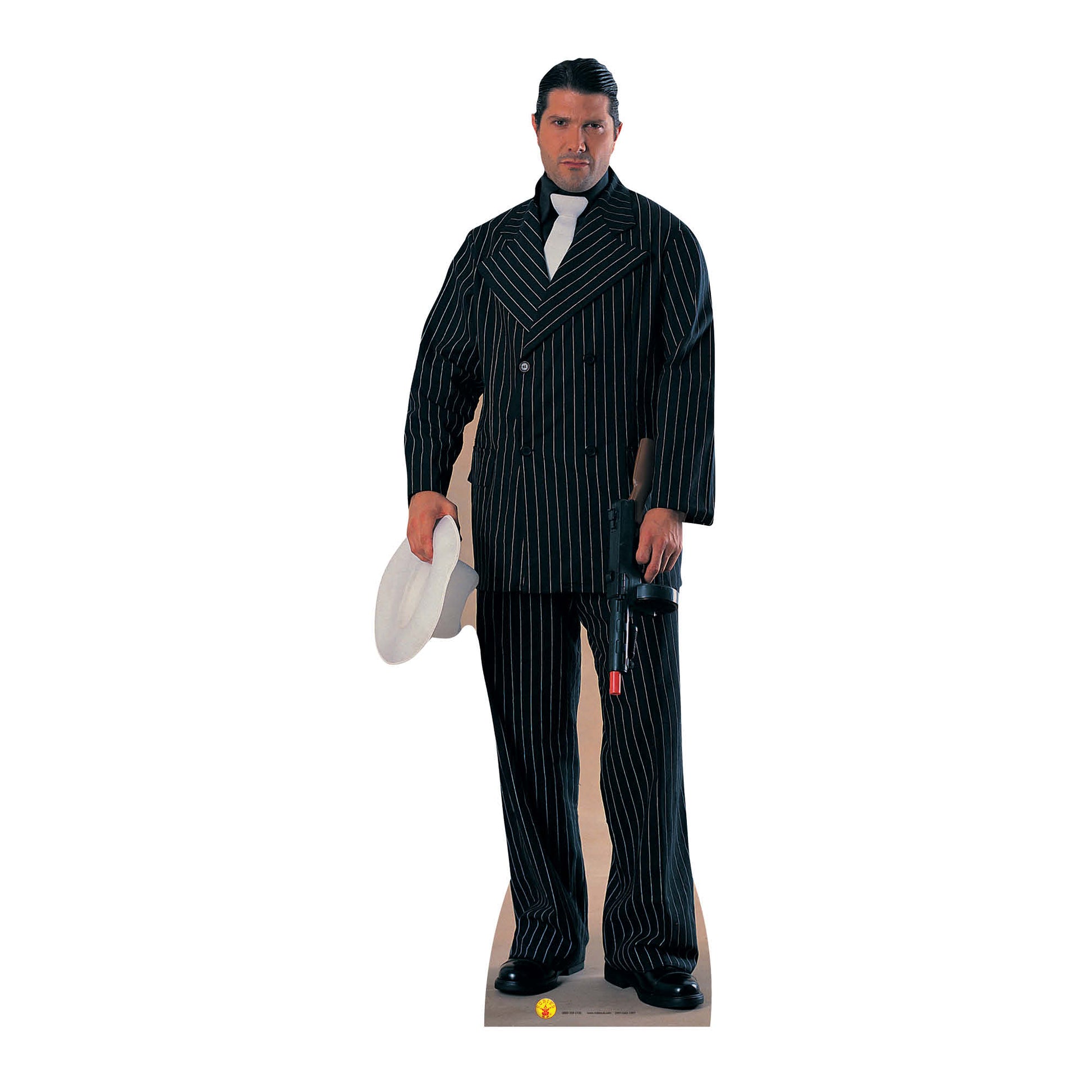 SC210 Gangster (in black pinstripe suit) Cardboard Cut Out Height 189cm - mycardboardcutout