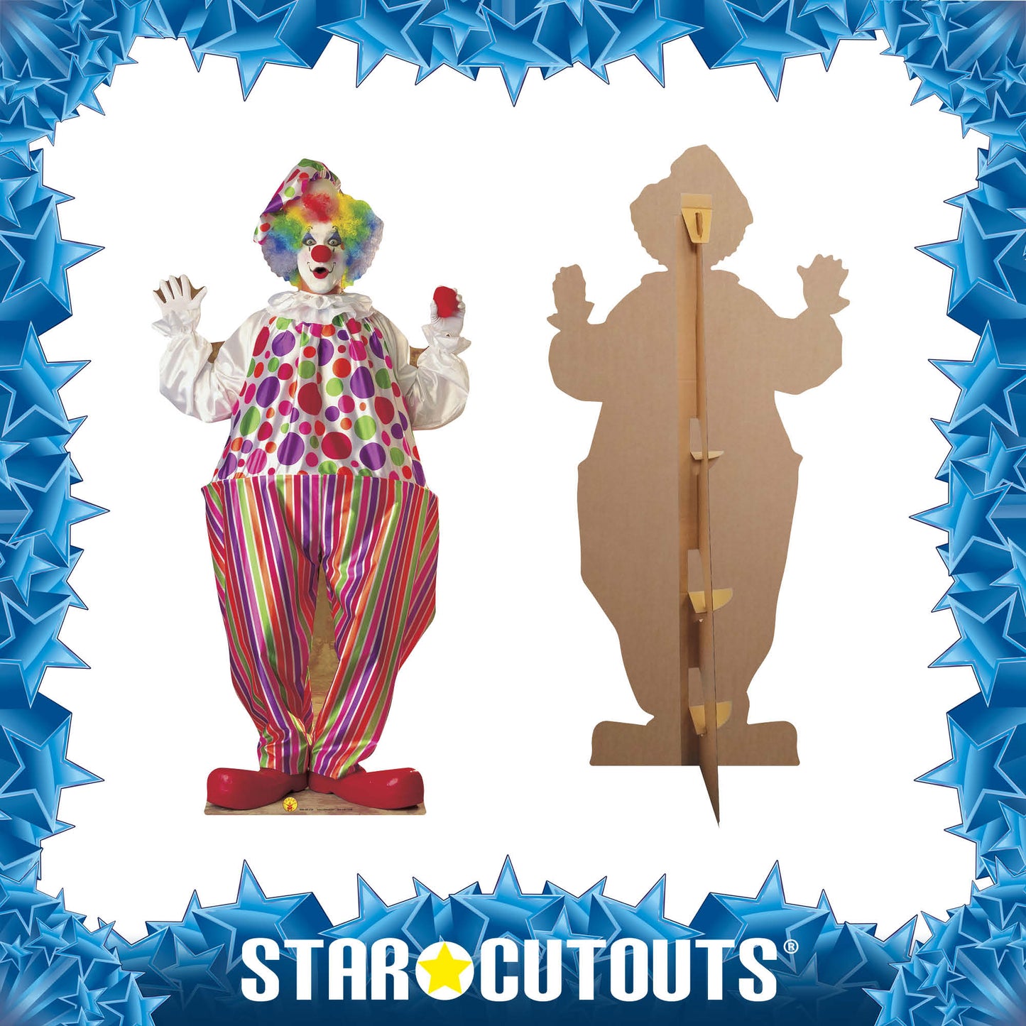 SC211 Clown Cardboard Cut Out Height 182cm - mycardboardcutout